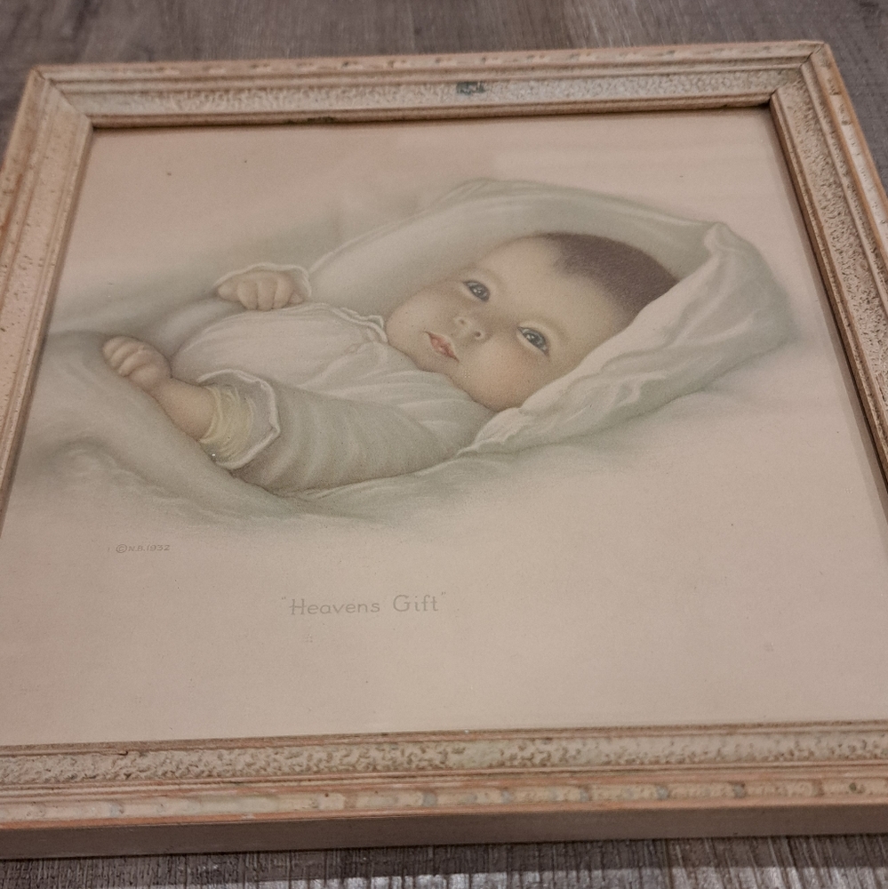 VINTAGE 'Heavens Gift' Framed Print - Picture 4 of 8